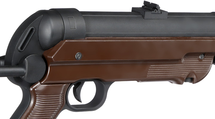 SRC MP40 Airsoft Maschinenpistole Vollmetall CO2 BlowBack 6mm BB schwarz / braun Bild 8