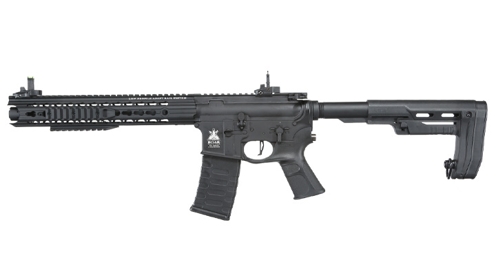 APS M4 12,5 Zoll KeyMod BOAR ASR-Series Vollmetall eSilver Edge SDU-MosFet 2.0 S-AEG 6mm BB schwarz Bild 1