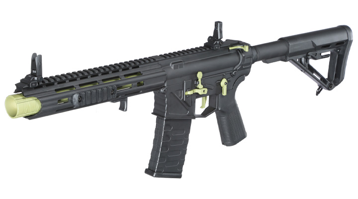 APS Patrol Rifle Phantom Green eSilver Edge SDU-MosFet 2.0 Vollmetall S-AEG 6mm BB schwarz / grün
