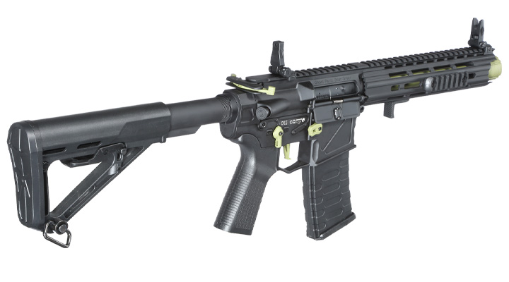 APS Patrol Rifle Phantom Green eSilver Edge SDU-MosFet 2.0 Vollmetall S-AEG 6mm BB schwarz / grün Bild 3