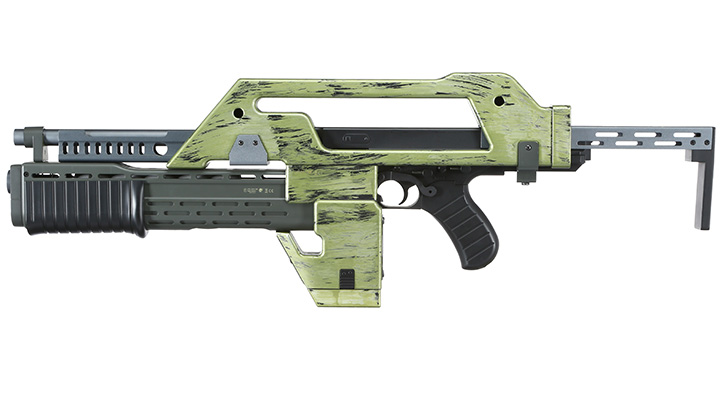 Snow Wolf M41-A Pulse Rifle S-AEG 6mm BB oliv - Battle Worn Edition Bild 1