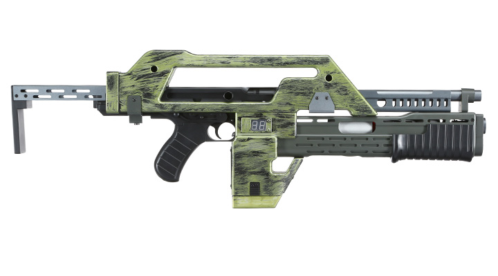 Snow Wolf M41-A Pulse Rifle S-AEG 6mm BB oliv - Battle Worn Edition Bild 2