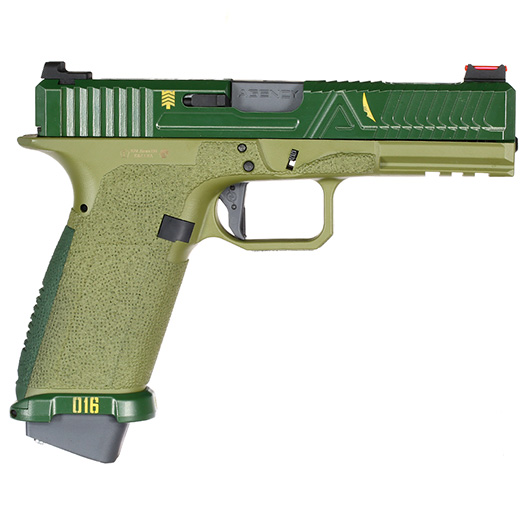 RWA Agency Arms EXA / G Zion mit Metallschlitten Gas-Blow-Back 6mm BB Cerakote ZKU-II Green Bild 3