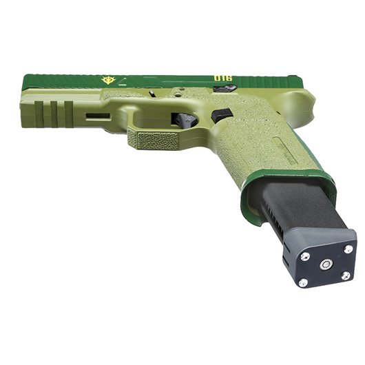 RWA Agency Arms EXA / G Zion mit Metallschlitten Gas-Blow-Back 6mm BB Cerakote ZKU-II Green Bild 5