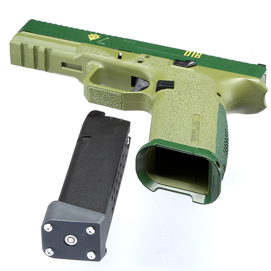 RWA Agency Arms EXA / G Zion mit Metallschlitten Gas-Blow-Back 6mm BB Cerakote ZKU-II Green Bild 6