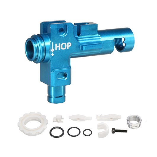 EMG / Retro Arms CNC Aluminium Hop-Up Chamber Drum-Type f. M4 / M16 AEG / S-AEG blau