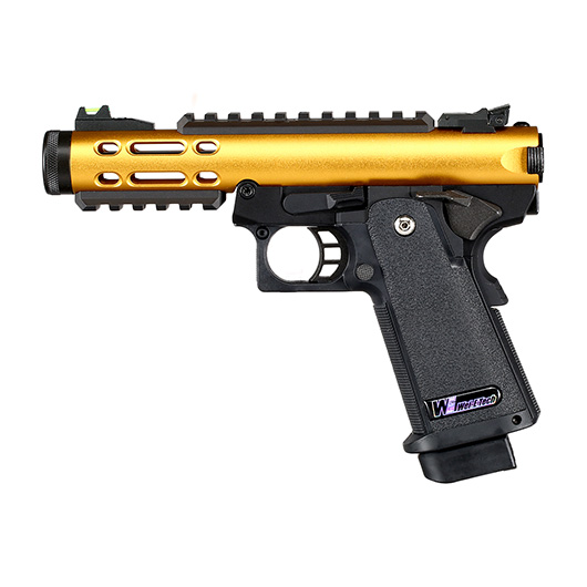 Wei-ETech Galaxy Hi-Capa 5.1 Type A R-Frame Metallschlitten GBB 6mm BB schwarz / gold Bild 1