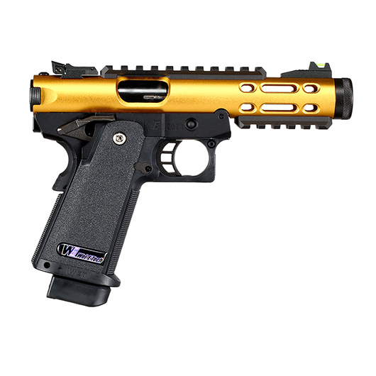 Wei-ETech Galaxy Hi-Capa 5.1 Type A R-Frame Metallschlitten GBB 6mm BB schwarz / gold Bild 3