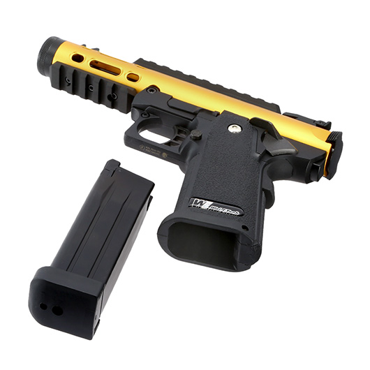 Wei-ETech Galaxy Hi-Capa 5.1 Type A R-Frame Metallschlitten GBB 6mm BB schwarz / gold Bild 6