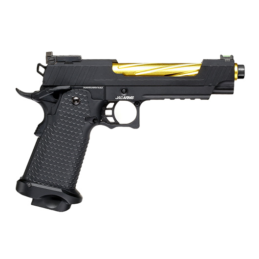 Jag Arms Hi-Capa 5.1 GMX 1.0 Vollmetall GBB 6mm BB schwarz / gold Bild 3