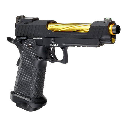 Jag Arms Hi-Capa 5.1 GMX 1.0 Vollmetall GBB 6mm BB schwarz / gold Bild 7