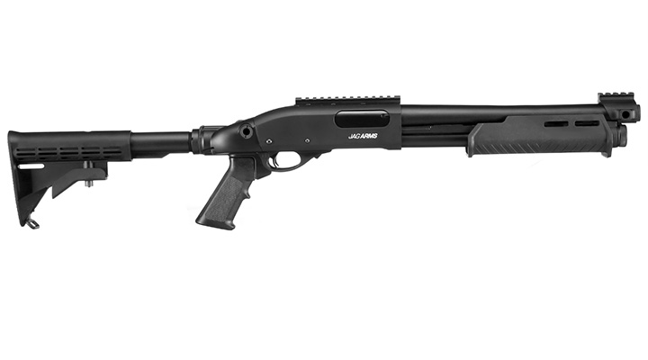 Jag Arms Scattergun BFG Double Barrel Pump Action Gas Shotgun 6mm BB schwarz Bild 3