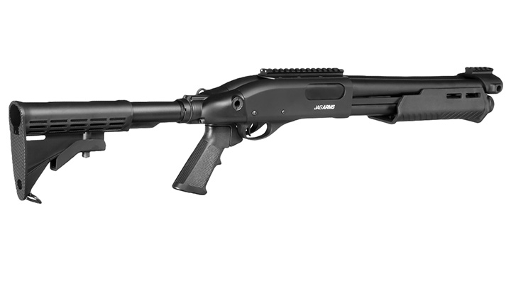 Jag Arms Scattergun BFG Double Barrel Pump Action Gas Shotgun 6mm BB schwarz Bild 4