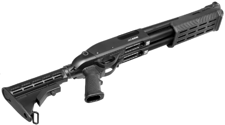 Jag Arms Scattergun BFG Double Barrel Pump Action Gas Shotgun 6mm BB schwarz Bild 5