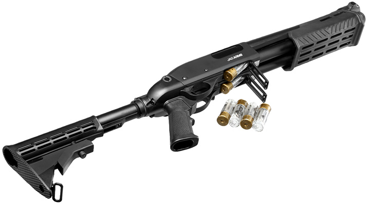 Jag Arms Scattergun BFG Double Barrel Pump Action Gas Shotgun 6mm BB schwarz Bild 6