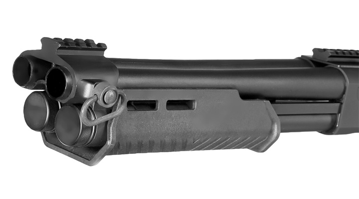 Jag Arms Scattergun BFG Double Barrel Pump Action Gas Shotgun 6mm BB schwarz Bild 8