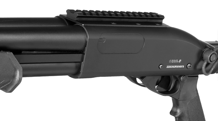 Jag Arms Scattergun BFG Double Barrel Pump Action Gas Shotgun 6mm BB schwarz Bild 9