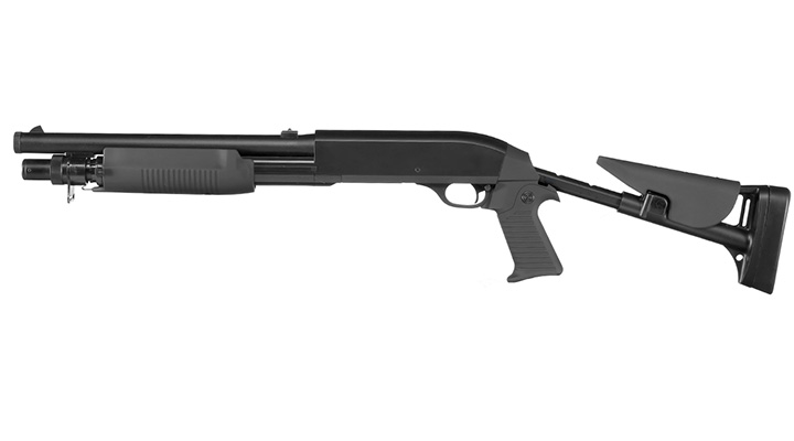D.E. M56-C 3 Rounds Multi-Shot Pumpgun Shorty Flex-Stock Springer schwarz Bild 1