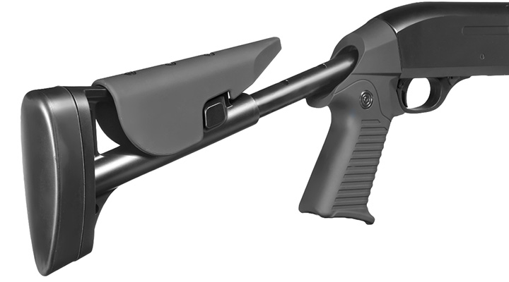 D.E. M56-C 3 Rounds Multi-Shot Pumpgun Shorty Flex-Stock Springer schwarz Bild 10