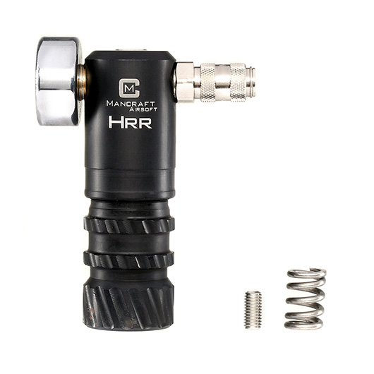 Mancraft HRR HPA Regulator m. seitlicher Micro QD 4mm Kupplung / Druckmanometer schwarz Bild 2