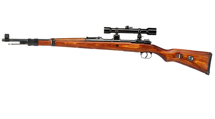 Ares Mauser Karabiner 98K Stahl Bolt-Action Gewehr mit ZF39 6mm BB Echtholz + Waffenkiste Bild 1