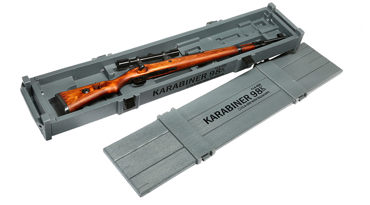 Ares Mauser Karabiner 98K Stahl Bolt-Action Gewehr mit ZF39 6mm BB Echtholz + Waffenkiste Bild 11