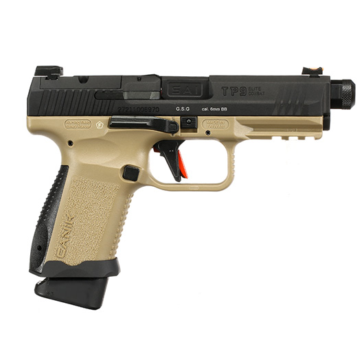 Cybergun / AWC CANiK TP9 Elite Combat mit Metallschlitten GBB 6mm BB Dual Tone Bild 3