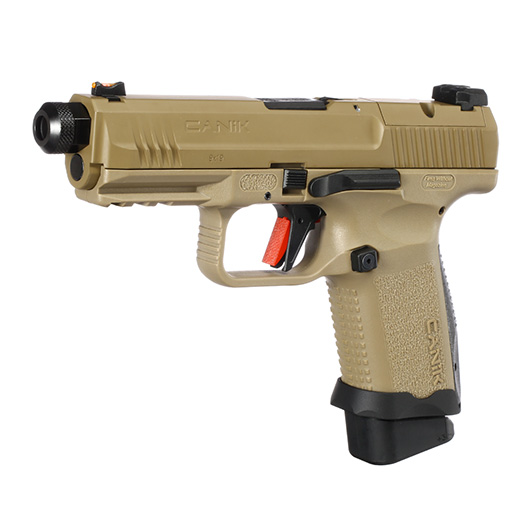 Cybergun / AWC CANiK TP9 Elite Combat mit Metallschlitten GBB 6mm BB Flat Dark Earth