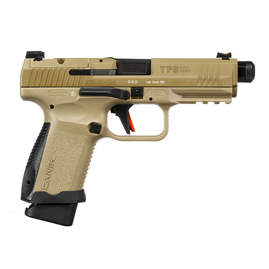 Cybergun / AWC CANiK TP9 Elite Combat mit Metallschlitten GBB 6mm BB Flat Dark Earth Bild 3