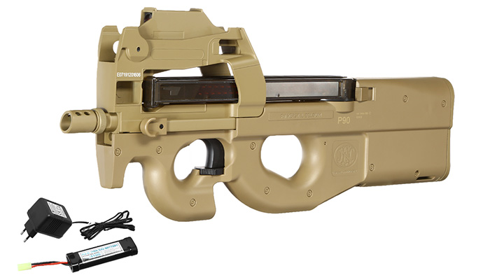 FN Herstal P90 Standard Komplettset Airsoft S-AEG 6mm BB Dark Earth