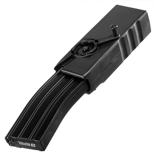 Nuprol Ultra Magazin Silent Fast Loader Speedloader f. M4 AEG / S-AEG Magazine schwarz Bild 6