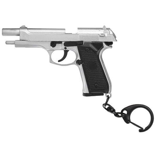 Nuprol Schlsselanhnger M92 Pistole 1:4 Miniaturmodell silber/schwarz Bild 2
