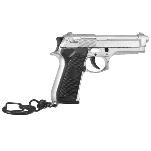 Nuprol Schlsselanhnger M92 Pistole 1:4 Miniaturmodell silber/schwarz Bild 4