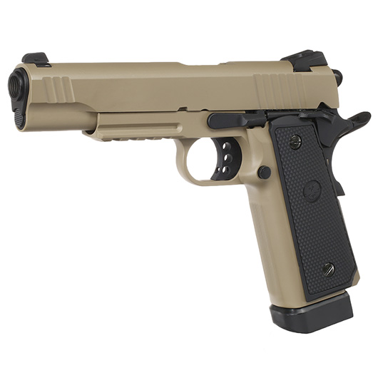 Nuprol Raven Hi-Capa R14 Vollmetall GBB 6mm BB Tan