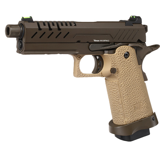 Vorsk Airsoft Hi-Capa 4.3 Vollmetall GBB 6mm BB Tan / Bronze