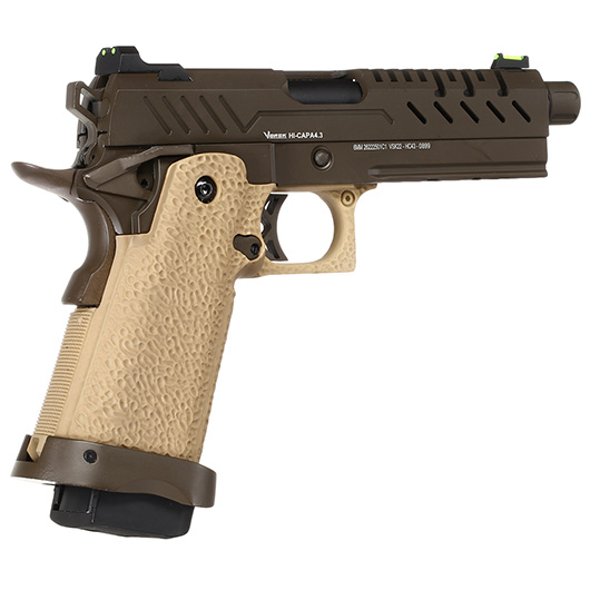 Vorsk Airsoft Hi-Capa 4.3 Vollmetall GBB 6mm BB Tan / Bronze Bild 4