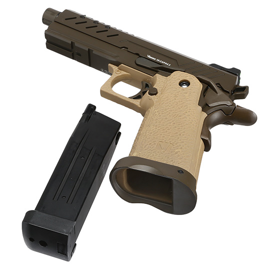 Vorsk Airsoft Hi-Capa 4.3 Vollmetall GBB 6mm BB Tan / Bronze Bild 6