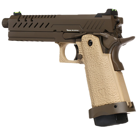 Vorsk Airsoft Hi-Capa 5.1 Vollmetall GBB 6mm BB Tan / Bronze Bild 8