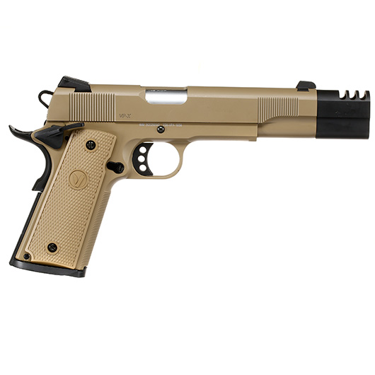 Vorsk Airsoft VP-X 1911 Vollmetall GBB 6mm BB tan / schwarz Bild 3