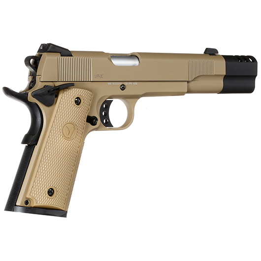 Vorsk Airsoft VP-X 1911 Vollmetall GBB 6mm BB tan / schwarz Bild 4