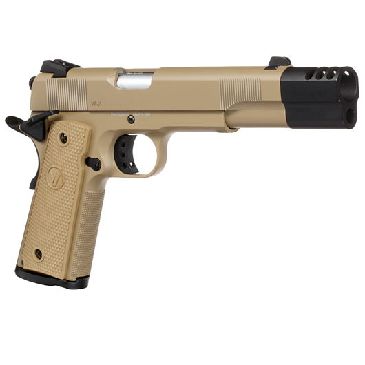 Vorsk Airsoft VP-X 1911 Vollmetall GBB 6mm BB tan / schwarz Bild 7