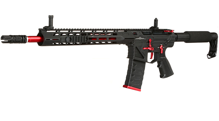 APS Phantom Extremis Rifle MK3 eSilver Edge SDU-MosFet 2.0 Vollmetall S-AEG 6mm BB schwarz / rot