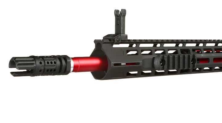 APS Phantom Extremis Rifle MK3 eSilver Edge SDU-MosFet 2.0 Vollmetall S-AEG 6mm BB schwarz / rot Bild 5