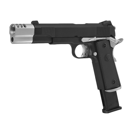 Vorsk Airsoft VP-X 1911 Vollmetall GBB 6mm BB schwarz / chrome - Special Twin Pack Edition Bild 2