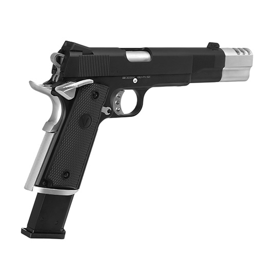 Vorsk Airsoft VP-X 1911 Vollmetall GBB 6mm BB schwarz / chrome - Special Twin Pack Edition Bild 5