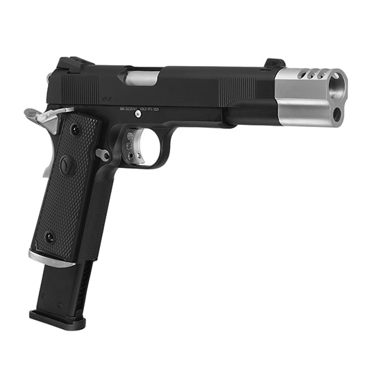 Vorsk Airsoft VP-X 1911 Vollmetall GBB 6mm BB schwarz / chrome - Special Twin Pack Edition Bild 8