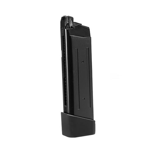 APS / EMG ACP / Combat Master GBB Magazin 23 Schuss m. TTI Aluminium Bodenplatte schwarz - CO2-Version