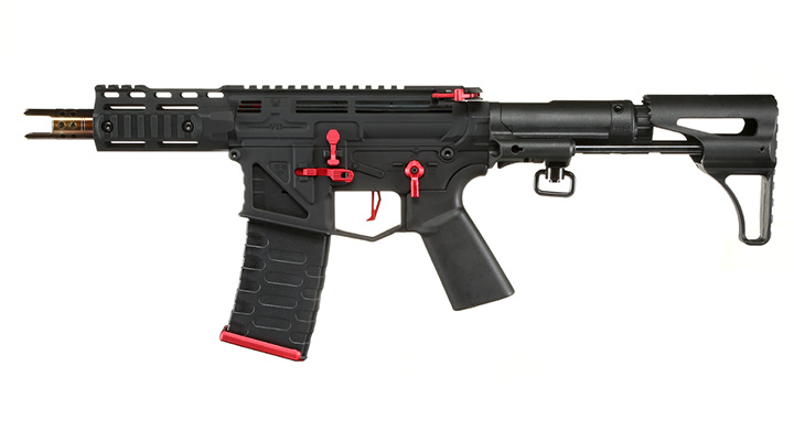 APS Phantom Extremis Rifle MK7 CRS Vollmetall eSilver Edge SDU-Mosfet 2.0 S-AEG 6mm BB schwarz / rot Bild 1