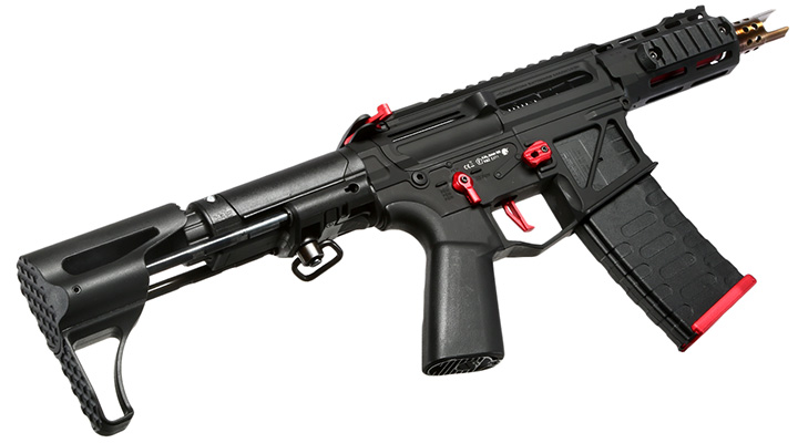 APS Phantom Extremis Rifle MK7 CRS Vollmetall eSilver Edge SDU-Mosfet 2.0 S-AEG 6mm BB schwarz / rot Bild 5