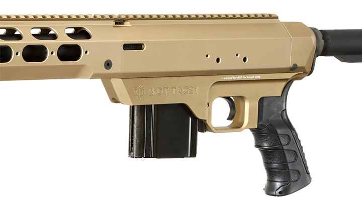 King Arms MDT TAC21 Tactical Rifle Gas Bolt Action Snipergewehr 6mm BB Dark Earth - Version 2 Bild 7